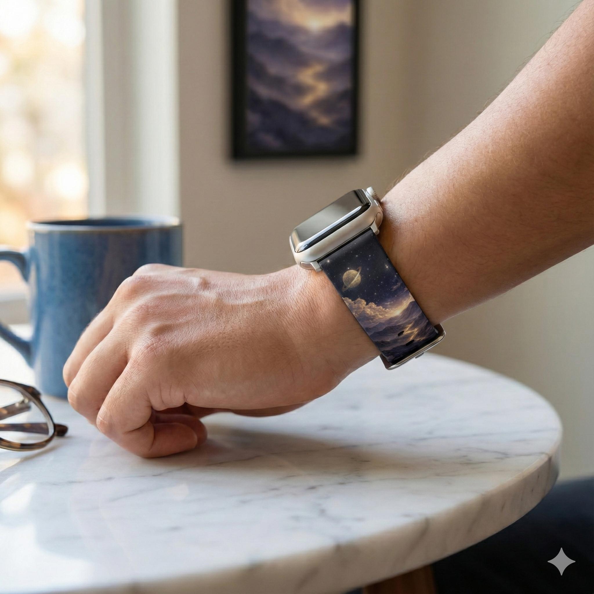 Celestial Clouds Planet Watch Band for Apple Watch | Space Sky Strap