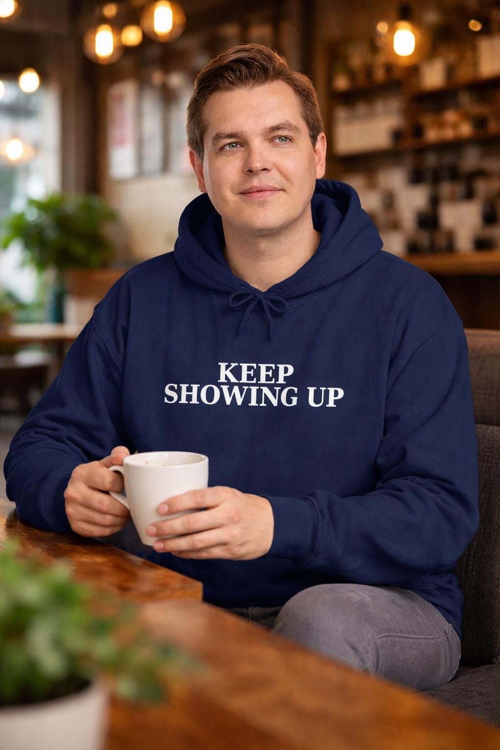Keep Showing Up Hoodie, Motivational Unisex Hoodie, Inspirational Quote Sweatshirt, Daily Motivation