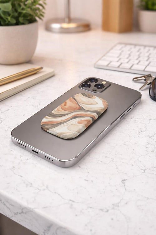 Abstract Marble Phone Grip Neutral Phone Stand for iPhone Smartphones