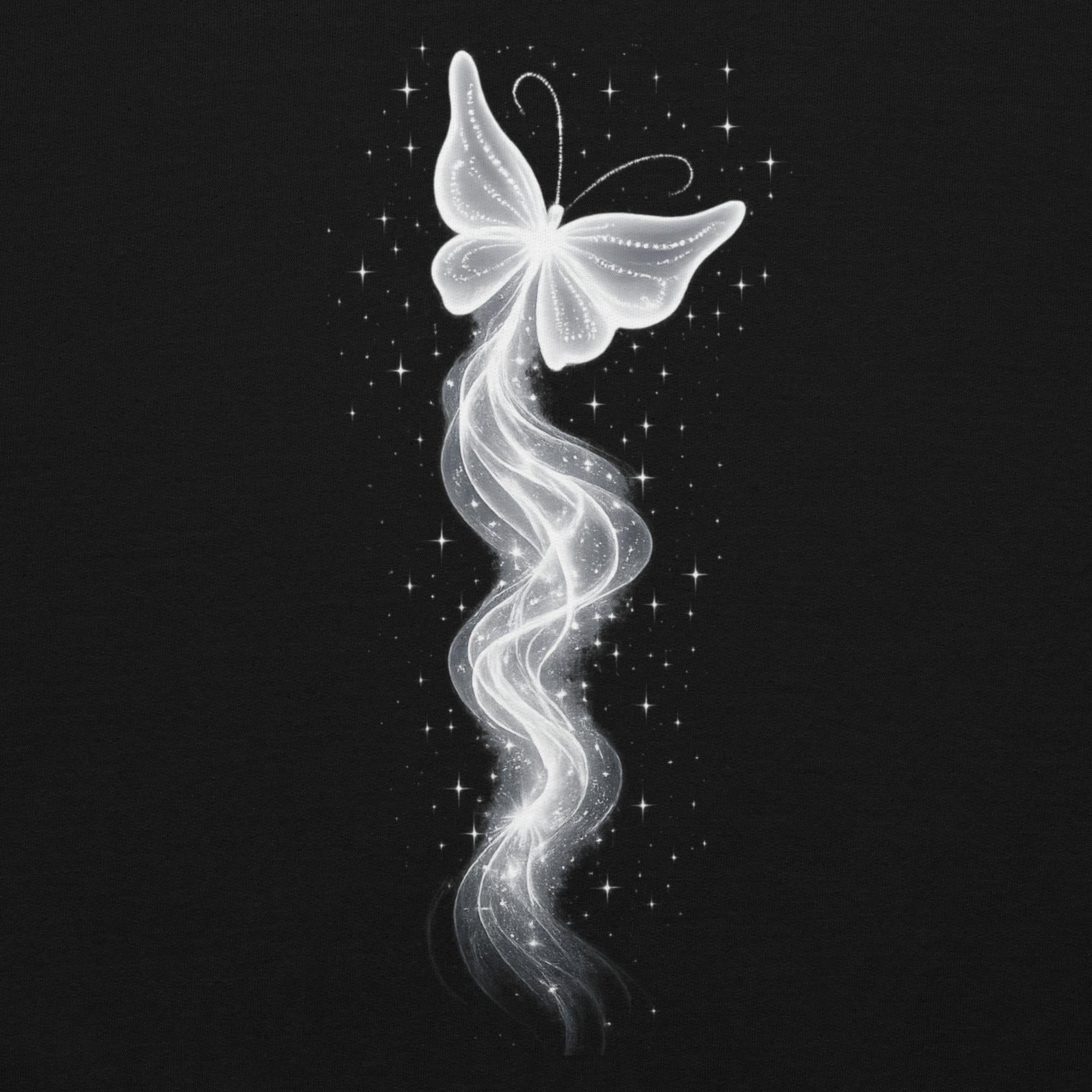 Ethereal Butterfly Hoodie  Minimal Spiritual Back Print Hoodie for Women