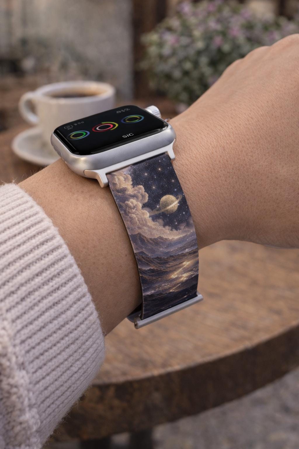 Celestial Clouds Planet Watch Band for Apple Watch | Space Sky Strap