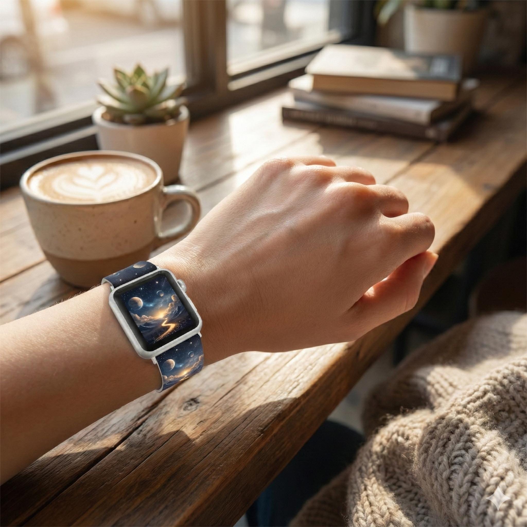 Celestial Clouds Planet Watch Band for Apple Watch | Space Sky Strap
