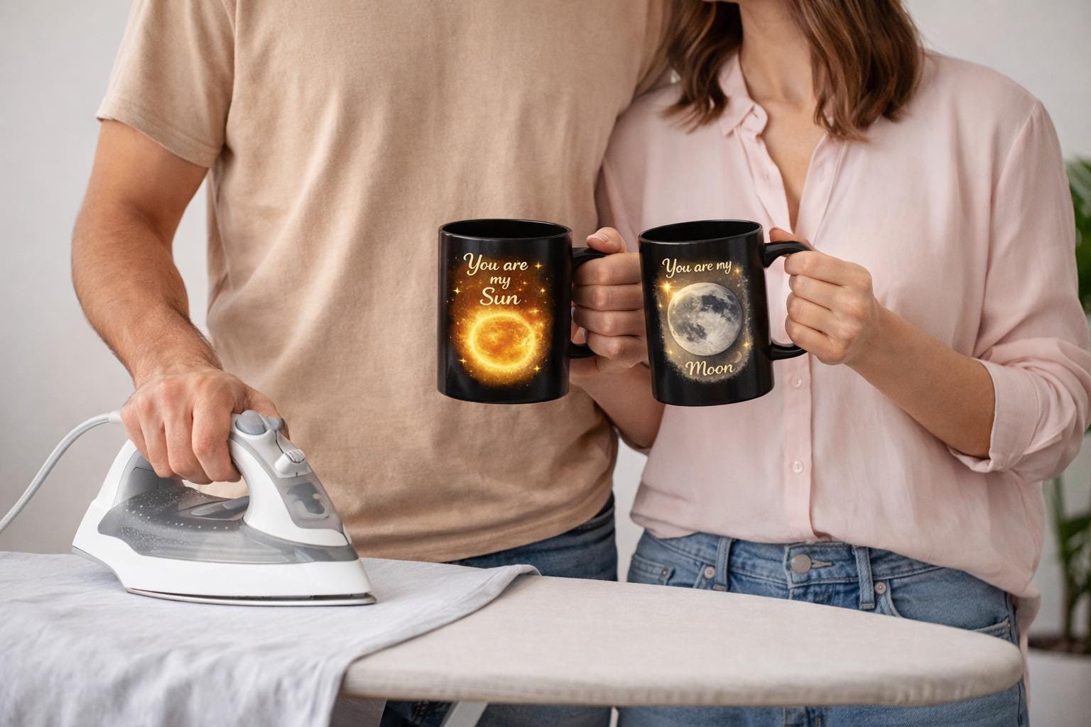 You Are My Sun & Moon Couple Mug Set , Anniversary Valentine Gift