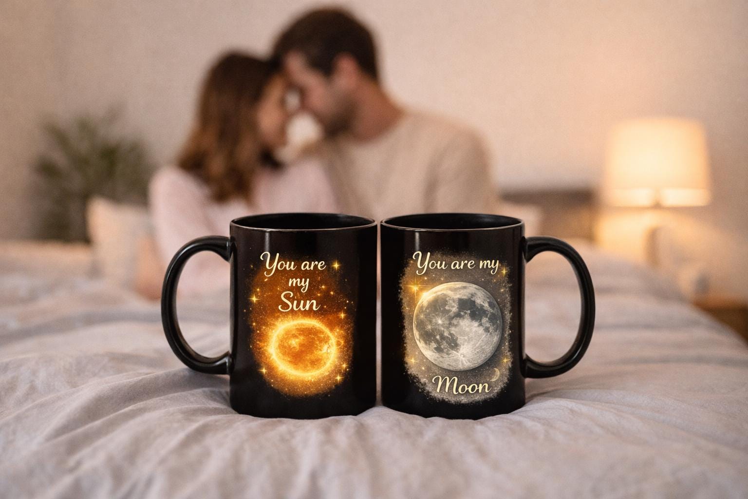 You Are My Sun & Moon Couple Mug Set , Anniversary Valentine Gift