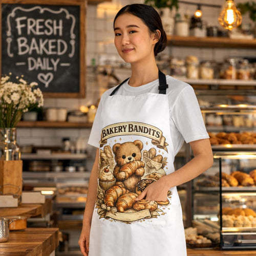 Bakery , Baking Lover Gift, Bear Baker Apron, Funny Baking , Kitchen for Bakers,