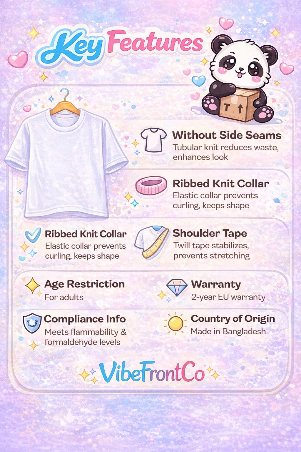 Kawaii Panda Bubble Tea T-Shirt, Pastel Graphic Top, Soft Cotton Tee