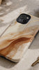 Beige Gold Marble Phone Case, Chic Minimalist Design, Protective Cover