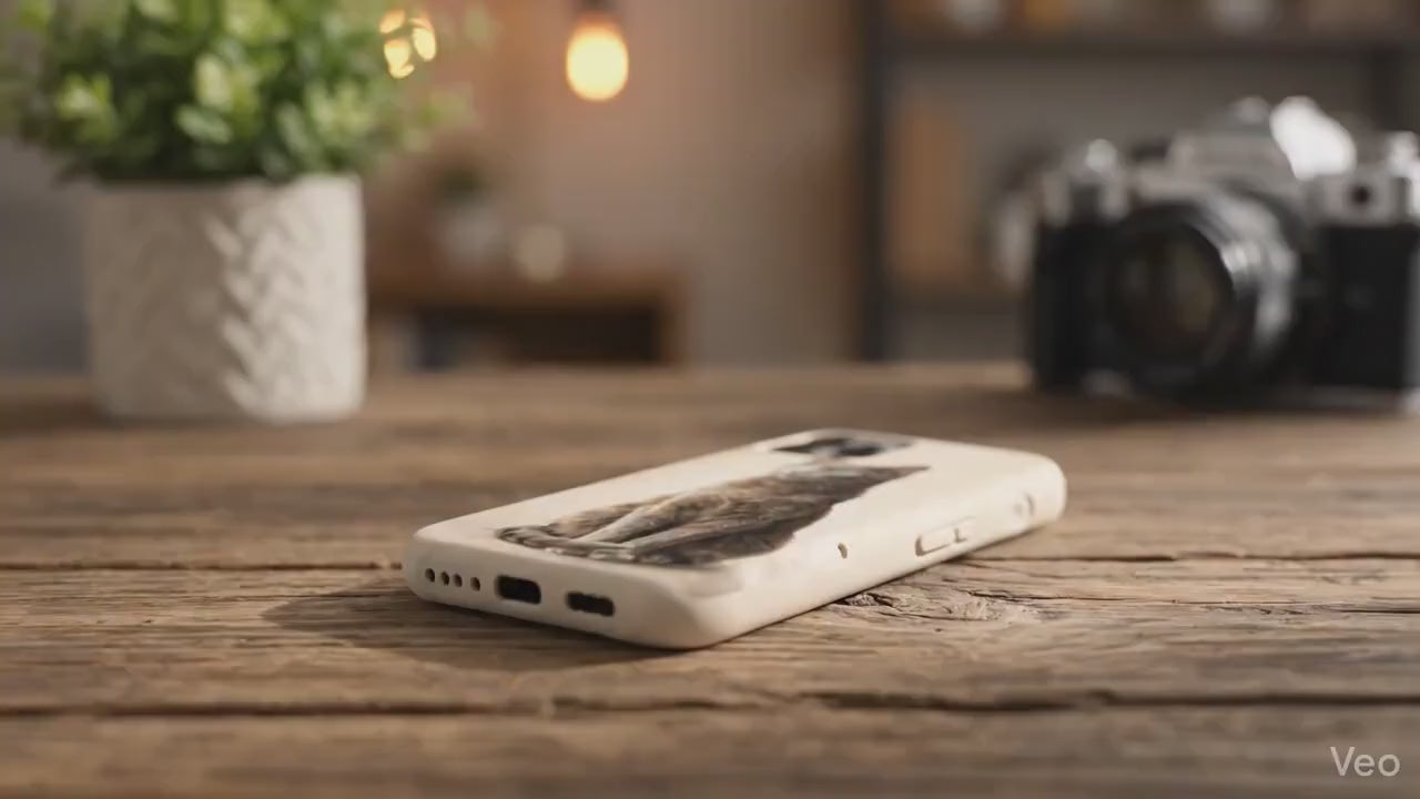 Realistic Cat iPhone Case, Elegant Beige Animal Phone Cover